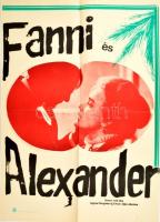 1985 Fanni és Alexander svéd film plakátja, hajtott, 56×39 cm
