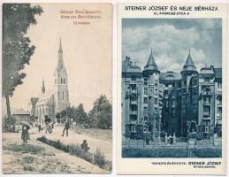 14 db RÉGI magyar városképes lap / 14 pre-1945 Hungarian town-view postcards