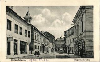 1915 Székesfehérvár, Nagy Sándor utca, Rátky János asztalos üzlete, Kávéház