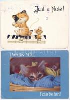 24 db MODERN macska motívumlap / 24 modern cat motive postcards
