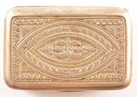 cca 1840 antik ezüst (Ag.) tubákos szelence, jelzett (Bécs), 6×4 cm, nettó: 67 g