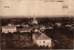 Karcag, látkép templommal (lyukak / pinholes)