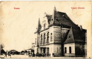 Kassa, Kosice; vasútállomás. László Béla kiadása / Bahnhof / railway station (Rb)