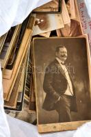 cca 1875-1920 125 db vegyes méretű kemányhátú fotó: vizitkártya, kabinetfotó, nagyrészt magyar fényk...