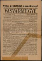 1919 A Vasvármegye c. újság kommün alatti száma (április 25.)