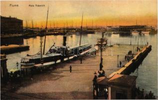 Fiume, Rijeka; Molo Adamich / port with ships
