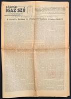 1956 A Kárpáti Igaz Szó c. újságnak az SZKP XX. kongresszusáról, a személyi kultusz végéről beszámoló száma.