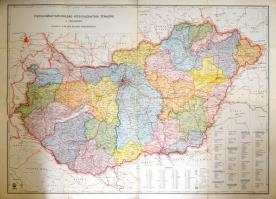 cca 1936 Csonka-Magyarország nagyméretű térképe. Foltos, szakadásokkal. 116x82 cm