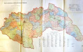 1942 Magyarország nagyméretű közigazgatási térképe. Honvéd Térképészeti Intézet. 126x106 cm
