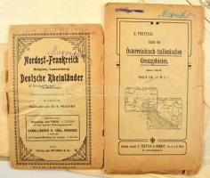 Vegyes térkép tétel: 18 db háború előtti térkép,  benne magyar katonaiak, búr háború térképe