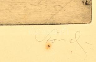 Olvashatatlan jelzéssel: Kutyák (3 db), színezett rézkwc, papír, üvegezett keretben, 24×20- 28×22 cm