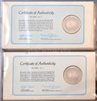 ENSZ 1981. 6db klf Ag emlékérem, megcímzett érmés borítékon elsőnapi bélyegzős bélyeggel, eredeti gyűjtői albumban (0.925/38,5mm) T:PP United Nations 1981. 6pcs of diff Ag commemorative medals in envelope with first day issue stamp and certificate, in original collectors album (0.925/38,5mm) C:PP