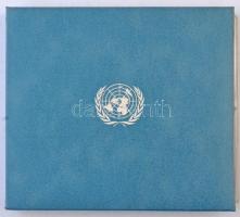 ENSZ 1981. 6db klf Ag emlékérem, megcímzett érmés borítékon elsőnapi bélyegzős bélyeggel, eredeti gy...