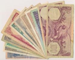 Indonézia 1957. 50R + 100R + 1958. 10R + 25R + 50R + 100R (2x) + 1959. 5R + 10R + 50R + 100R (2x)  T...