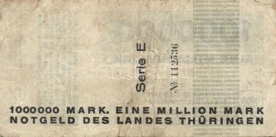 Német Birodalom/Weimari Köztársaság/Thüringen/Landesregierung Weimar 1923. 1000000M T:III+