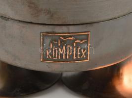 Iparművész réz díszdoboz, jelzett (komplex), m:16 cm