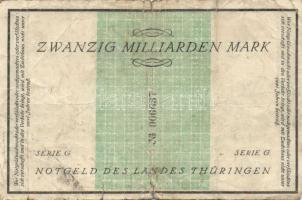 Német Birodalom/Weimari Köztársaság/Thüringen/Landesregierung Weimar 1923. 20000000000M T:IV R!