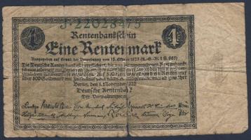 Német Birodalom/Weimari Köztársaság 1923. 1 Rentenmark T:IV R!