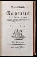 Hadaly, Carolus [Károly], de Hada: Anfangsgründe der Mathematik. II. Die Meßkunst. Pressburg, 1790. Weber. 157p. + 4 t kihajtható táblák. Korabeli kartonálásban.
