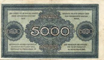 Német Birodalom/Weimari Köztársaság/Szászország/Sachische Bank zu Drezden 1923. 5000M 3klf típusban ...