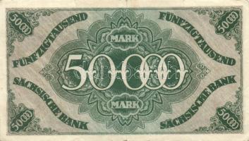 Német Birodalom/Weimari Köztársaság/Szászország/Sachische Bank zu Drezden 1923. 10000M, 50000M T:II/...