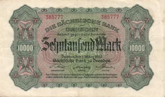 Német Birodalom/Weimari Köztársaság/Szászország/Sachische Bank zu Drezden 1923. 10000M, 50000M, 1000000M T:II/III+