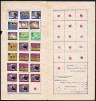 1980 Iskolai takarékbélyeg gyűjtés reklám. Hajtott. 21x11 cm