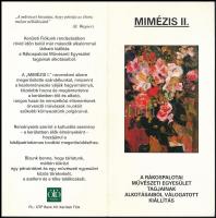 1998 Mimézis II. kiállítás meghívó a B. Tóth Klára, Ferk Ilona, Nagy Előd, Orosz László, Szlanka Vik...