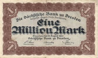 Német Birodalom/Weimari Köztársaság/Szászország/Sachische Bank zu Drezden 1923. 10000M, 50000M, 1000...