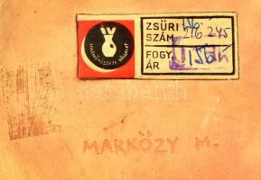 Márközy Mária (1947-): Falikép. Mázas kerámia, jelzett, 22x22 cm