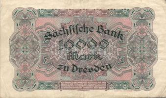 Német Birodalom/Weimari Köztársaság/Szászország/Sachische Bank zu Drezden 1923. 10000M, 50000M T:II/...