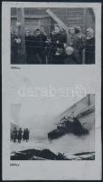 1944-1945 6 db eredeti fotó alumínium offset-nyomólapra másolva koncentrációs táborról, menekültekrő...