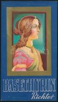 cca 1930 Basethyrin Richter dekoratív gyógyszerismertető, 4p