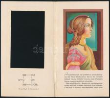 cca 1930 Basethyrin Richter dekoratív gyógyszerismertető, 4p