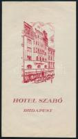 cca 1930 A budapesti Erzsébet Királyné Szálloda új szárnya Hotel Szabó néven alakul meg, ismertető kiadvány