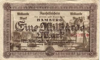 Német Birodalom/Weimari Köztársaság/Hamburg 1923. 1000000000M T:II/III