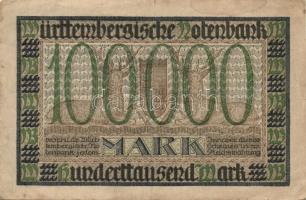 Német Birodalom/Weimari Köztársaság/Württemberg/Württembergische Notenbank 1923. 10000M, 50000M, 100...