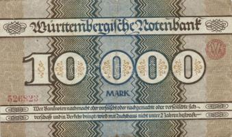 Német Birodalom/Weimari Köztársaság/Württemberg/Württembergische Notenbank 1923. 10000M, 50000M, 100...