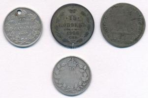 4db-os vegyes sérült, külföldi ezüstpénz tétel, közte Kanada 1909. 10c Ag "VII. Eduárd", O...