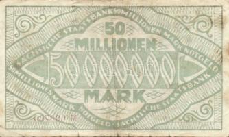 Német Birodalom/Weimari Köztársaság/Szászország/Sachsische Staatsbank 1923. 1000000M, 50000000M T:II...