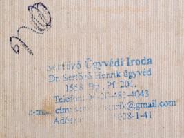 1920 Budapest címere és március 16. dátummal feltehetően Sipőcz Jenő főpolgármesterhez köthető közgy...