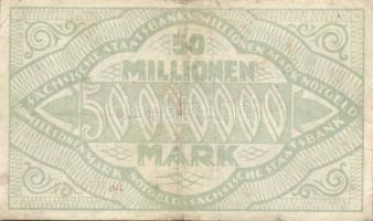 Német Birodalom/Weimari Köztársaság/Szászország/Sachsische Staatsbank 1923. 1000000M, 50000000M T:II...