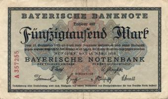 Német Birodalom/Weimari Köztársaság/Bajorország/Bayerische Notenbank 1922-1923. 5000M + 25000M T:II/III,III