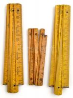 3 db régi fa colostok, a rövidebb hiányos, 100 cmx2 és 81 cm.