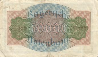 Német Birodalom/Weimari Köztársaság/Bajorország/Bayerische Notenbank 1922-1923.1000M + 5000M + 50000...