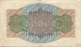 Német Birodalom/Weimari Köztársaság/Bajorország/Bayerische Notenbank 1922-1923. 5000M + 50000M T:II/...