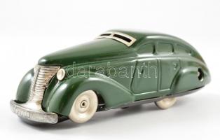 Schuco 1010 fém kisautó, kulccsal, eredeti dobozában működik, leírással, 12 cm