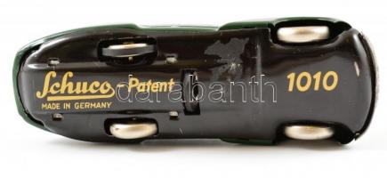 Schuco 1010 fém kisautó, kulccsal, eredeti dobozában működik, leírással, 12 cm