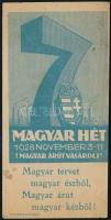 1928 Magyar hét számolócédula