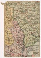 Östlicher Kriegsschauplatz. Bukowina-Südwestrußland-Nordrumänien. Postkarten des östlichen Kriegsschauplatzes Nr. 4. / WWI Map of the Eastern Front with Bukovina, Southwest Russia, North Romania (EM)